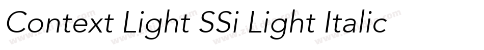 Context Light SSi Light Italic字体转换